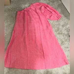 Elegant One Shoulder Pink Dress